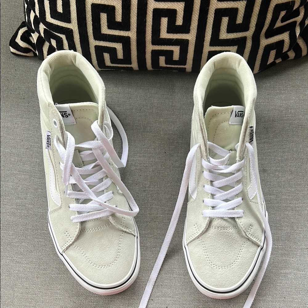 Vans Cream High-Top Sneakers